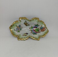 Herendi porcelán szőlőlevél alakú gyűrűtartó!