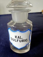 Csiszolt fehér patikaüveg dugóval