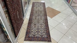 4014 ÁLOMSZÉP Hindu Tabríz Kézi Gyapjú Perzsa Futó Szőnyeg 78X290CM