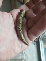 Különleges "nem lát" majom régi réz medál (7,8 cm)