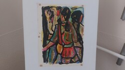 Csepeli Németh Miklós  festménye 22x29,5 cm + karton