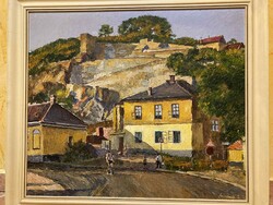 Pirchala Imre: Esztergomi utca (olajfestmény, 60x70 cm)