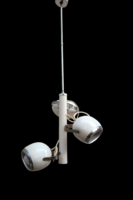 Loft Mid Century - Fehér Lakkozott "Szemgolyó"  Mennyezeti Lámpa, 1960-as évek