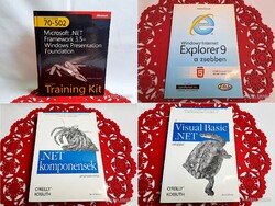 4 db régi informatika, számítógépes, programozói szakkönyv egyben