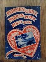 Moulin Rouge,Polo Grill, Budapestet népszerűsítő programfüzet 30-40-es évek