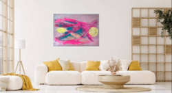 Summer lemon   50cm x 70cm  abstract vászonkép