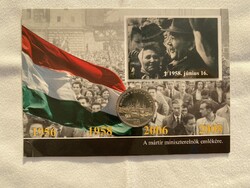 Nagy Imre - A mártír miniszterelnök emlékére bliszter 1956-os UNC 50 Forintossal