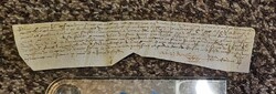 Pergamen irat 1536-ból