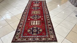 3715 Iráni kharaja heriz kézi gyapjú perzsa futó szőnyeg 113X325CM