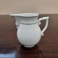 Fehér Herendi porcelán kávés tejkiöntő, kancsó