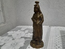 Nagyméretű Flamad bronz nő