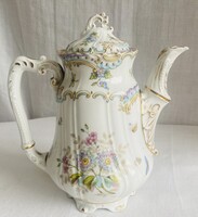 Antik Geschützt porcelán kávés kiöntő, 20 cm