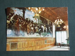 Képeslap,Budapest,Országház,Munkácsy terem látkép,részlet, 1972-