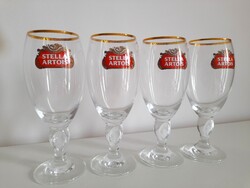 STELLA  ARTOIS 4 db üveg talpas pohár készlet új