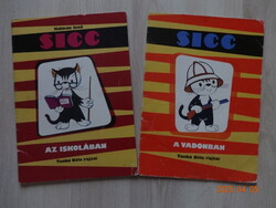Kálmán Jenő: SICC AZ ISKOLÁBAN +  SICC A VADONBAN - két kötet együtt Tankó Béla rajzaival