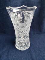 Ólomkristály váza szarvas mintával - Kézzel készített - 20*12 cm