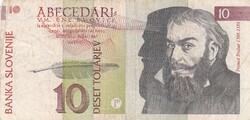 Szlovénia 10 Tollár 1992