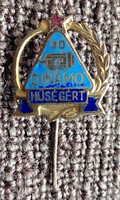 Dinamo Budapest zománcozott fém jelvény, 1950-60 . Dinamó Villamos Forgógépgyár (18x20mm)