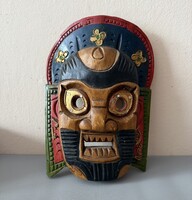 Thai törzsi fából faragott fali maszk