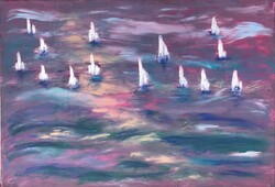 Sunset by the coast  - 55x38cm egyedi vászonkép