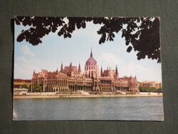 Képeslap,Budapest,Országház,Parlament látkép,részlet, 1972-