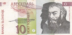 Szlovénia 10 Tollár 1992