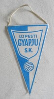 Újpest Gyapjú S.K. labdarúgó , sport zászló , reklám , emlék tárgy , 1950-es évek