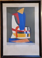 Martyn Ferenc- Huszár- szines szitanyomat- 30x40 cm - (38x54) cm