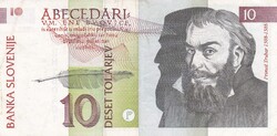Szlovénia 10 Tollár 1992