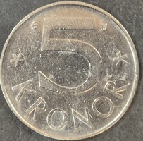 Svédország 5 Korona, 1982.