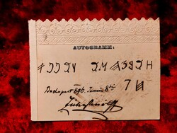 Zichy Jenő gróf aláírás autográf, autogramm, székely rovás írás, rovásírás eladó.