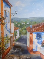 Mediterrán utcácska című festmény eladó
