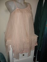100% silk selyem felső, rózsaszín