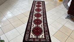 3717 Hindu Hamedan kézi gyapjú perzsa futó szőnyeg 90X370CM