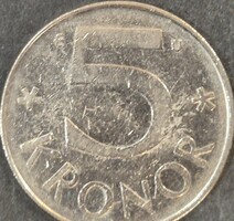 Svédország 5 Korona, 1982.