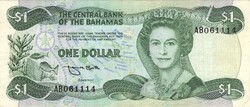 1 dollár Bahama szigetek 1984 aláírás  F.H.Smith Gyönyörű Erzsébet királynő
