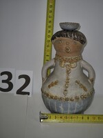 Kiss roóz ilona ceramic figurine, ceramic statue, - old unmarked - / 32