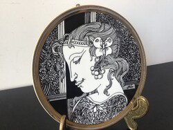 Hollóházi porcelán tányér 16cm.