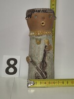 Pink ceramic statue, vase, candlestick - old marked - / 8