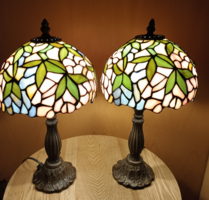 Vintage Tiffany asztali lámpa szép állapotban 2db. Alkudható.