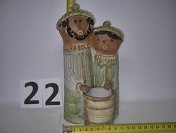 Kiss Roóz Ilona kerámia figura, kerámia szobor,    - régi jelzetlen  -  / 22