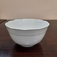 Fehér Herendi porcelán gulyástál, kínáló tál