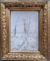 Pörge Gergely (1858-1930) : Téli táj 1902.