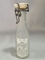 Régi csatos üveg "Club Soda" 2 dl