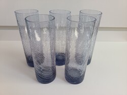 Karcagi repesztett fátyolüveg poharak