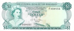 1 dollár Bahama szigetek 1974 aláírás T.B.Donaldson 2. Gyönyörű Erzsébet királynő
