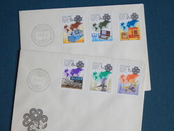 FDC pár 1983. Hírközlési világév - bélyegsorral