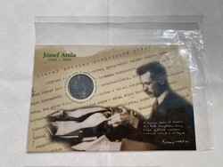 2005 József Attila születésének 100.évfordulója 10 Ft elsőnapi veret bliszter ALACSONY SORSZÁM:00108