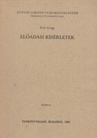 Előadási kísérletek - Poór István