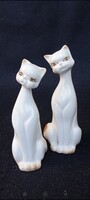 Retró román porcelán cicák , 1970-ből ,hibátlanul ,egyben.